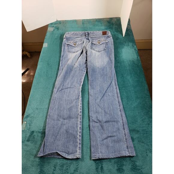 Express Jeans Size 4 Womens Blue Stretch Pants Ladies Mid Rise Stella Bootcut - Picture 11 of 14